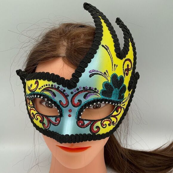 Maschera del Galeone Handmade in Italy Mask Mardi Gras-some stage makeup inside - Picture 4 of 6